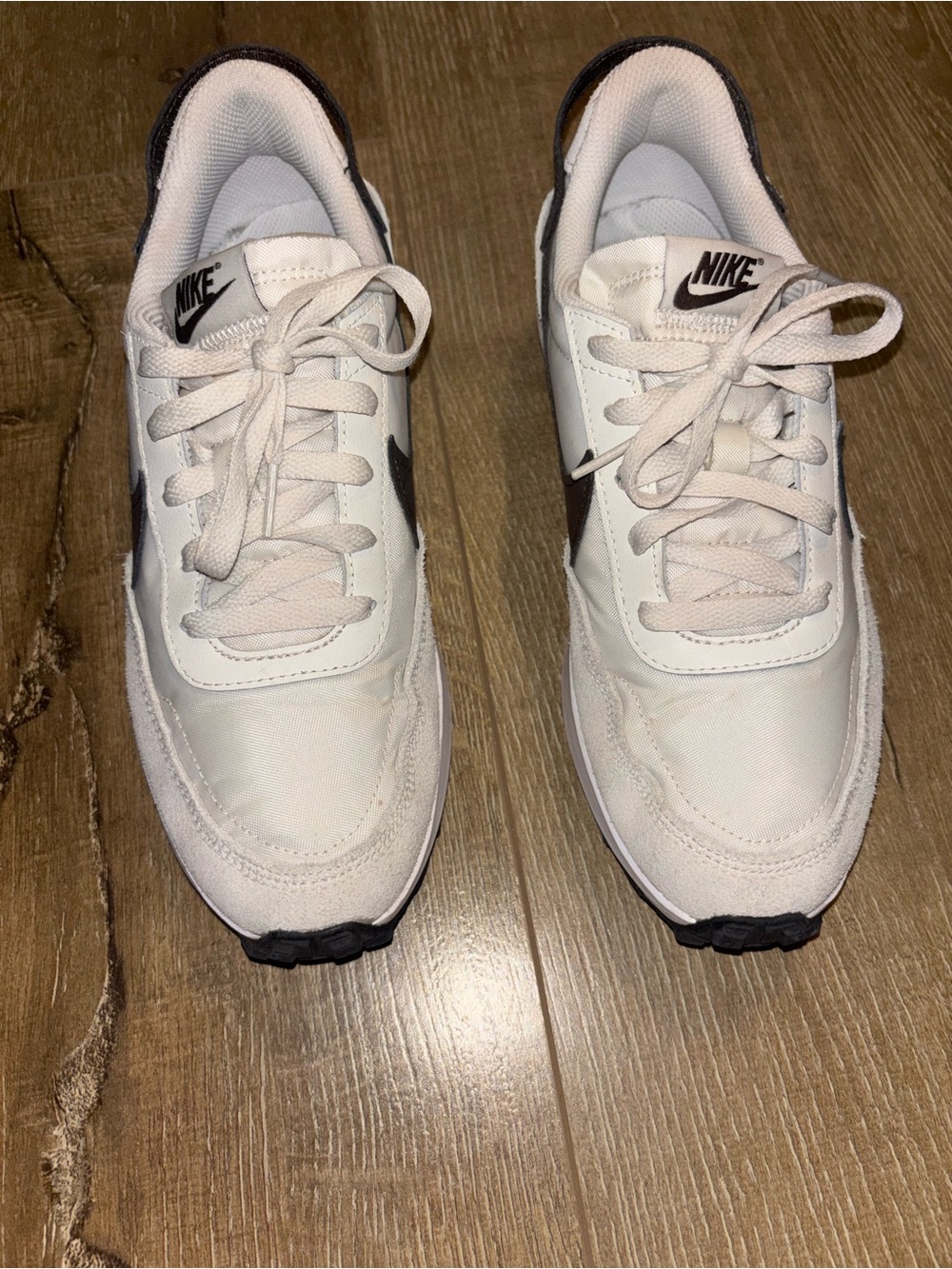 Nike Waffle White and Black Retro Low-Top Sneakers